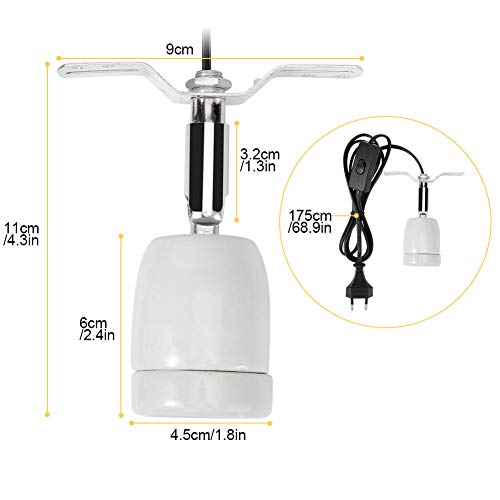 Lámpara para Tortuga UVA UVB，300W Portalámparas E27, Basking Iluminación de Calor, Pinza giratoria de 360 Grados y Fuente de alimentación Reptiles Acuario de Tortuga Lagarto