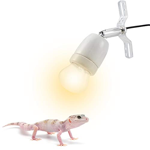 Lámpara para Tortuga UVA UVB，300W Portalámparas E27, Basking Iluminación de Calor, Pinza giratoria de 360 Grados y Fuente de alimentación Reptiles Acuario de Tortuga Lagarto