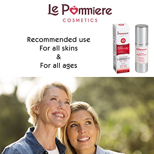 Le Pommiere serum facial hidratante ácido hialurónico antiedad 30ml. Anti arrugas piel normal, seca, grasa o mixta con vitamina A retinol, C, E, colágeno, coenzima Q10, aloe vera. Hombre & mujer