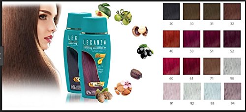 Leganza, 7 aceites naturales, bálsamo para el pelo de color cereza oscuro 51