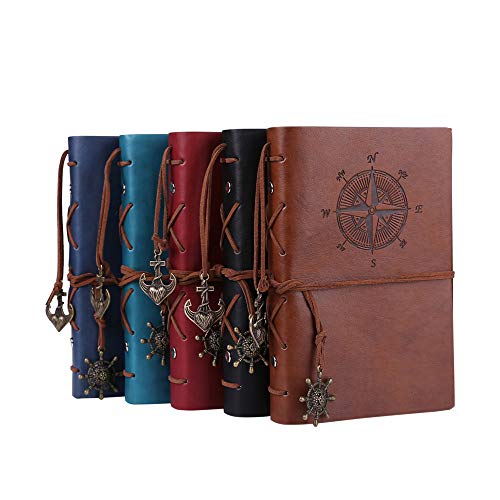 Libreta Bonitas Cuaderno de Viaje Bloc Notas Cuero Vintage entre A6 Regalos Originales de Navidad San Valentín Cumpleaños Aniversario Boda Mujer