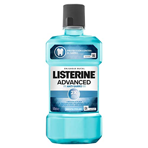 Listerine - Enjuague Bucal Antisarro Avanzado, 500 ml