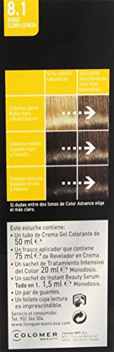 Llongueras Advance Tinte de Cabello Permanente Tono #8.1 Rubio Claro Ceniza