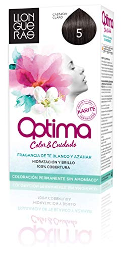 Llongueras Optima Tinte de Cabello Permanente sin Amoniaco Tono #5 Castaño Claro