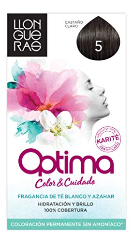 Llongueras Optima Tinte de Cabello Permanente sin Amoniaco Tono #5 Castaño Claro