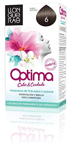 Llongueras Optima Tinte de Cabello Permanente sin Amoniaco Tono #6 Rubio Oscuro