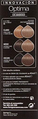 Llongueras Optima Tinte de Cabello Permanente sin Amoniaco Tono #9.1 Rubio Muy Claro Ceniza