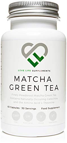 LLS Té verde japonés matcha | Potente antioxidante que protege las células del estrés oxidativo | Sin agentes de carga: solo matcha puro | 60 cápsulas | Producido en el Reino Unido bajo certificación GMP