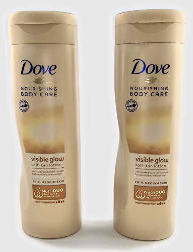 Loción de cuerpo Summer Glow Gradual de Dove, autobronceadora, de color claro a medio (2 unidades de 250 ml = 500 ml)