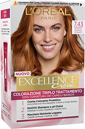 L'OREAL Excellence7,43 Rubio No Cobre Dorado - Tinte Para El Cabello