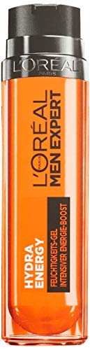 L’Oreal Men Expert Hydra Energy, gel hidratante energizante de creatina para el cuidado de la hidratación, paquete de 1 unidad (1 unidad de 50 g)