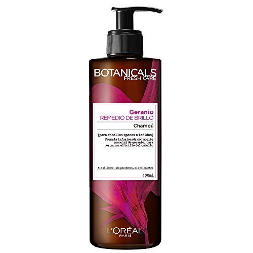 L'Oreal Paris Botanicals Champú Remedio de Brillo, para cabellos opacos o teñidos - 400 ml