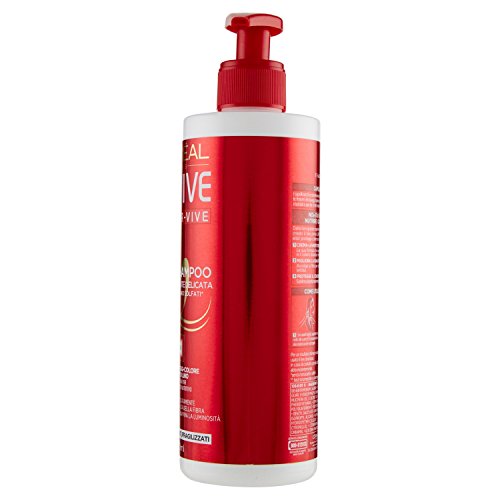 L'Oréal Paris - Champú Elvive Low Shampoo sin espuma ni sulfatos, 400 ml Color Vive