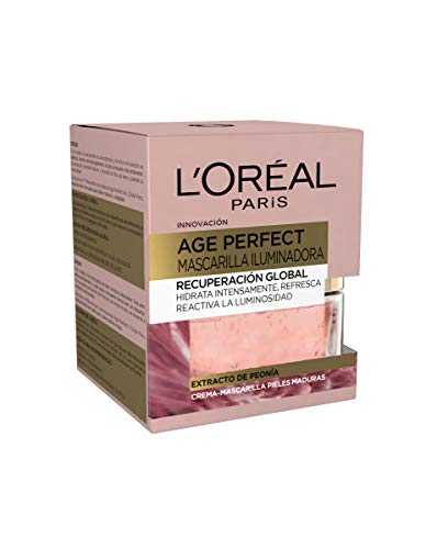 L'Óreal Paris Dermo Expertise - Age Perfect, crema mascarilla iluminadora Golden Age, para pieles maduras - 50 ml