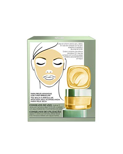 L'Oreal Paris Dermo Expertise - Arcillas puras mascarilla clarificante, color amarillo - total 50 ml