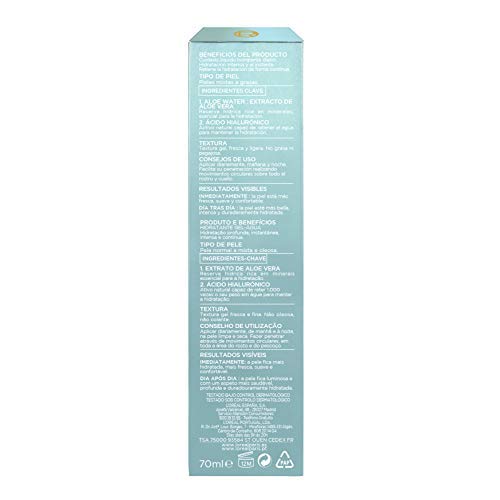 L'Oréal Paris Dermo Expertise - Hydra Genius Aloe Vera cuidado líquido facial, pieles mixtas a grasas - 70 ml