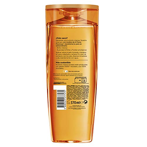 L'Oréal Paris - Elvive Champú Nutritivo Aceite Extraordinario para Pelo Seco, 370 ml