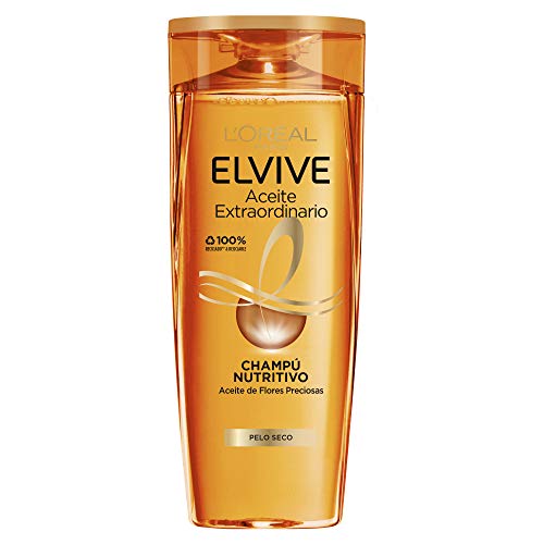 L'Oréal Paris - Elvive Champú Nutritivo Aceite Extraordinario para Pelo Seco, 370 ml