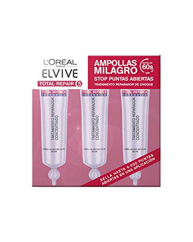 L'Oréal Paris Elvive Total Repair 5 Ampolla Reparadora para El Pelo Dañado 3 x 18 ml - Total: 54 ml