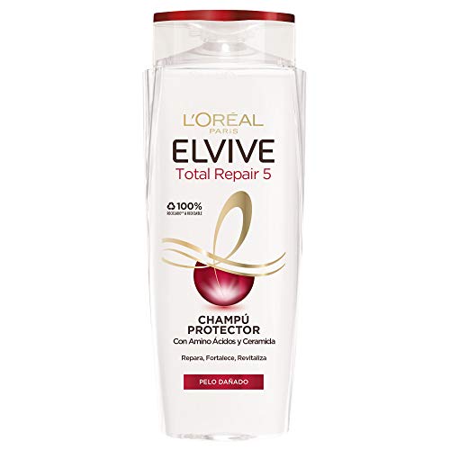 L'Oréal Paris Elvive Total Repair 5 Champú Reconstituyente Cuidado Intensivo para Pelo Dañado - 370 ml