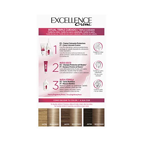 L'Oreal Paris Excellence Creme Tinte Permanente Tono 8.1 Rubio Claro Ceniza