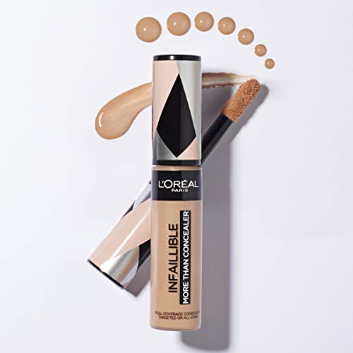 L'Oreal Paris Infalible More Than Concealer, Corrector Cobertura Completa, Tono 324 Oatmeal/Avoine - 11 ml