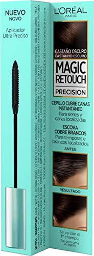 L'Oreal Paris Magic Retouch Precision Cepillo Cubrecanas, Tono Castaño Oscuro