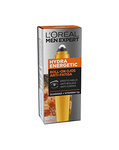 L'Oreal Paris Men Expert Hydra Energetic Roll-On Ojos Anti-Bolsas + Anti-Ojeras con 2 Vitaminas - 10 ml