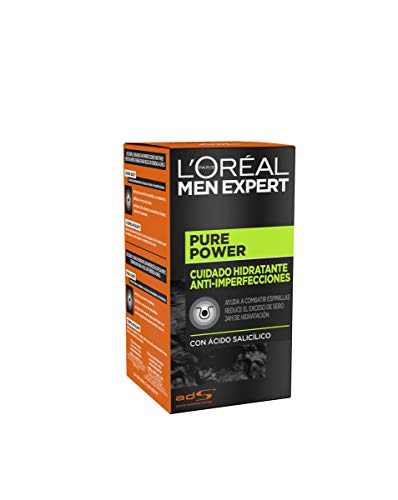 L'Oréal Paris Men Expert Pure Power, Crema hidratante Anti-Imperfecciones para Hombre, 50 ml