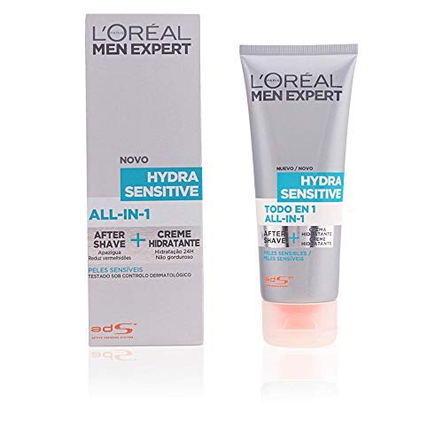 L'Oréal Paris Men Expert Todo en 1 After-Shave + Hidratante Hydra Sensitive para Hombres con Piel Sensible - 75ml