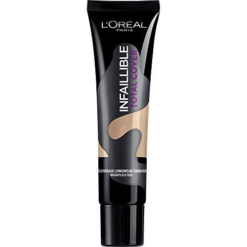 L'Oréal Paris Total Cover, Base Maquillaje Cobertura Total, Tono de Piel Medio 22 Beige Éclat - 35 gr