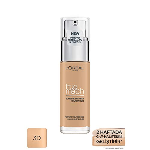 L'Oréal Paris True Match Podkład idealnie dopasowujący 3.D/3.W Golden Beige 30 ml