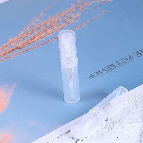 Lurrose 60pcs 2ml mini aerosol de perfume transparente recargable envases de perfume vacíos