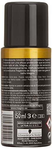 Magno Desodorante Spray Gold - Fragancia Irresistible - 1 ud de 150 ml