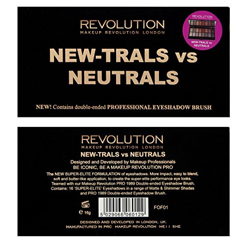 Makeup Revolution Salvation Eyeshadow Palette New-Trals vs Neutrals Paleta 16 cieni do powiek 16g