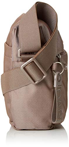 Mandarina Duck Md20, Bolso bandolera para Mujer, Beige (Beige/Taupe), 10x21x28.5 cm (B x H x T)