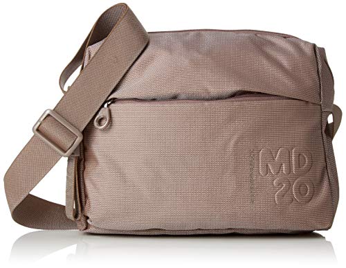 Mandarina Duck Md20, Bolso bandolera para Mujer, Beige (Beige/Taupe), 10x21x28.5 cm (B x H x T)