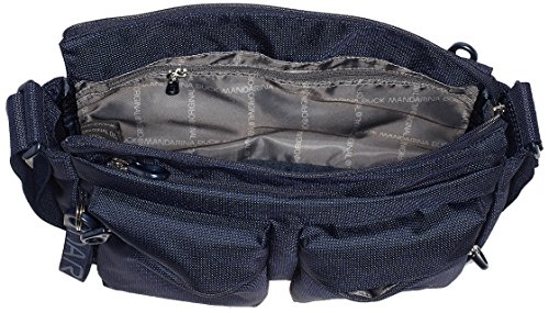 Mandarina Duck Md20 Minuteria, Bolso bandolera para Mujer, Azul (Dress Blue), 10x21x28.5 cm (B x H x T)