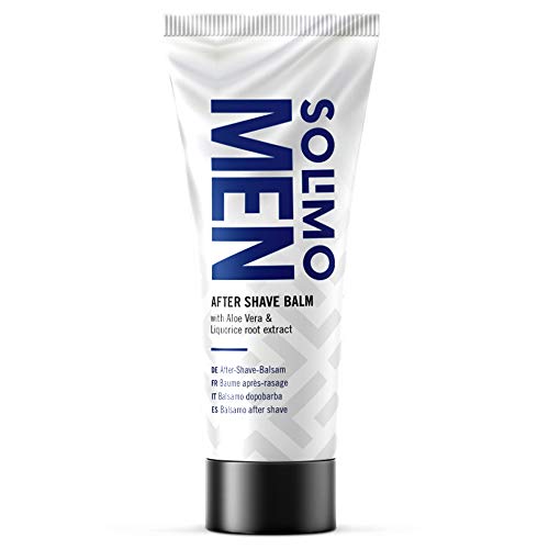 Marca Amazon - Solimo - Men Bálsamo After Shave con aloe vera y extracto de raíz de regaliz - 2 en 1, 4x100ml