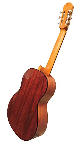 MARCE ANA - Guitarra Clasica española de estudio (caja armónica de madera de Etimoe, dos perfiles en negro, diapasón de cedro natural. Tamaño adulto)