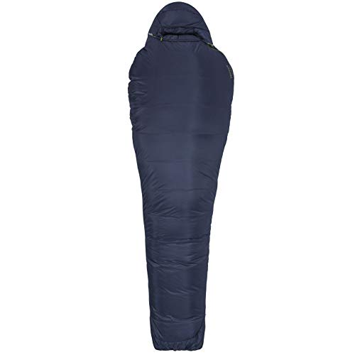 Marmot Ultra Elite 30 Saco de Dormir Mummy, Ultraligero, de Verano, para Acampar y Trekking, Hombres, Azul (Gris Dark Steel/Military Green), Largo-198 cm