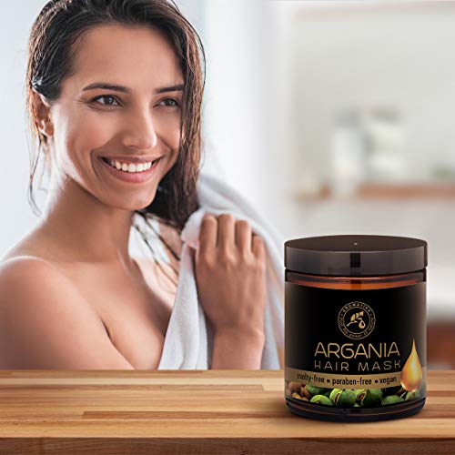 Mascarilla Capilar de Argán de 250ml - con Aceite Natural de Argán y Coco para Todo Tipo de Cabello - Fórmula Reparadora - Cuidado del Cabello - 100% Natural Oils Argan & Coconut