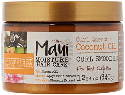 Maui Moisture - Máscara vegana para cabello rizado, aceite de coco y aloe vera, 340 g