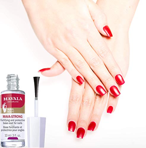 Mavala Mava-Strong Endurecedor de Uñas para Fortalecer Uñas Quebradizas o Rotas | Base Protectora para las Uñas Blandas,10 ml