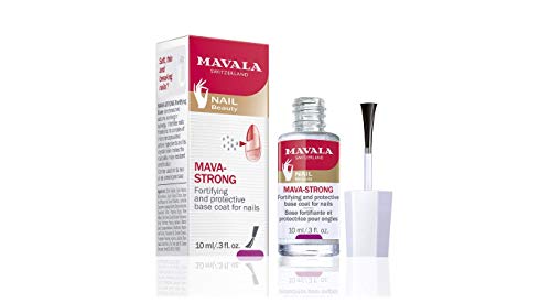 Mavala Mava-Strong Endurecedor de Uñas para Fortalecer Uñas Quebradizas o Rotas | Base Protectora para las Uñas Blandas,10 ml