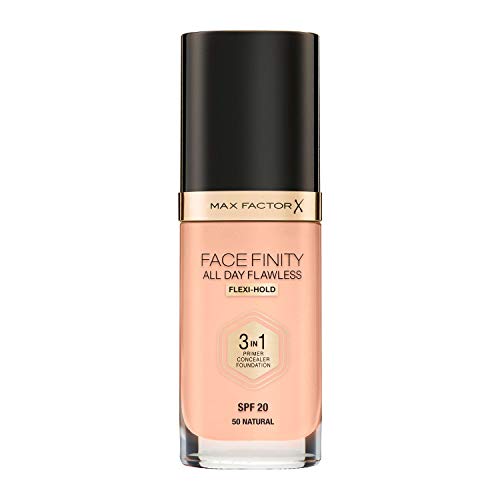 Max factor - All day flawless 3 in 1 foundation, base de maquillaje, 50 natural