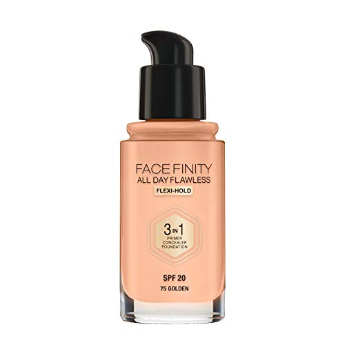 Max Factor FaceFinity 3 en 1 All Day Flawless Base de Maquillaje Tono 075 Golden - 119 gr