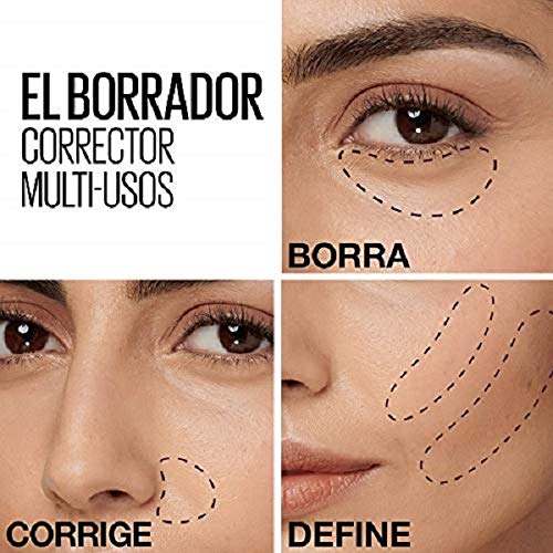 Maybelline Corrector de Ojeras, Bolsas e Imperfecciones Borrador Ojos Tono 00 Ivory pieles claras - 6.8 ML