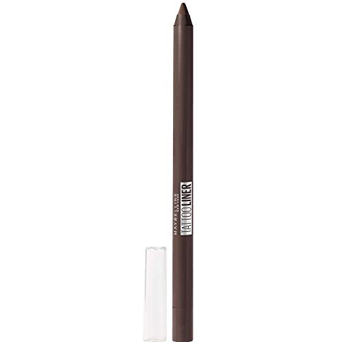 Maybelline New York - Tattoo Liner, Lápiz de Ojos Marrón Oscuro Semi-Permanente, Tono 910 Bold Brown