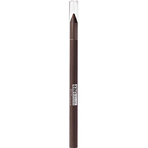 Maybelline New York - Tattoo Liner, Lápiz de Ojos Marrón Oscuro Semi-Permanente, Tono 910 Bold Brown